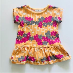 Hanna Andersson Floral Orange Girls Dress 18-24M